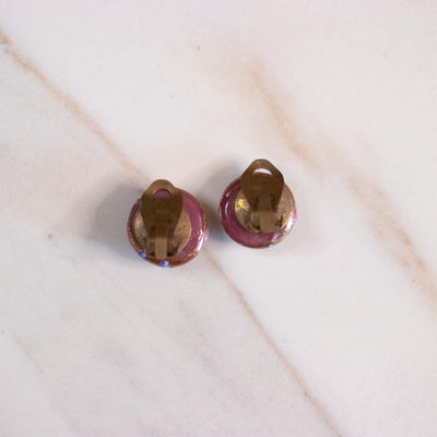Vintage Pink Venetian Wedding Cake Bead Earrings by Made in Italy - Vintage Meet Modern Vintage Jewelry - Chicago, Illinois - #oldhollywoodglamour #vintagemeetmodern #designervintage #jewelrybox #antiquejewelry #vintagejewelry