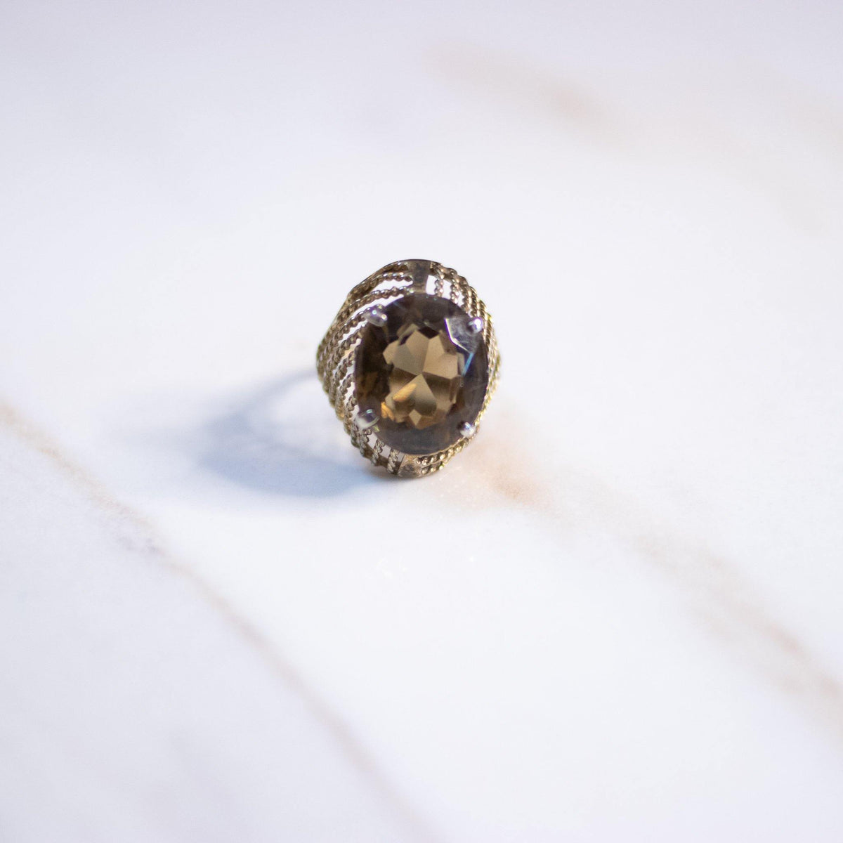 Vintage Smoky Quartz Statement Ring