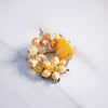 Vintage Orange Flower Rhinestone Brooch by Unsigned Beauty - Vintage Meet Modern Vintage Jewelry - Chicago, Illinois - #oldhollywoodglamour #vintagemeetmodern #designervintage #jewelrybox #antiquejewelry #vintagejewelry