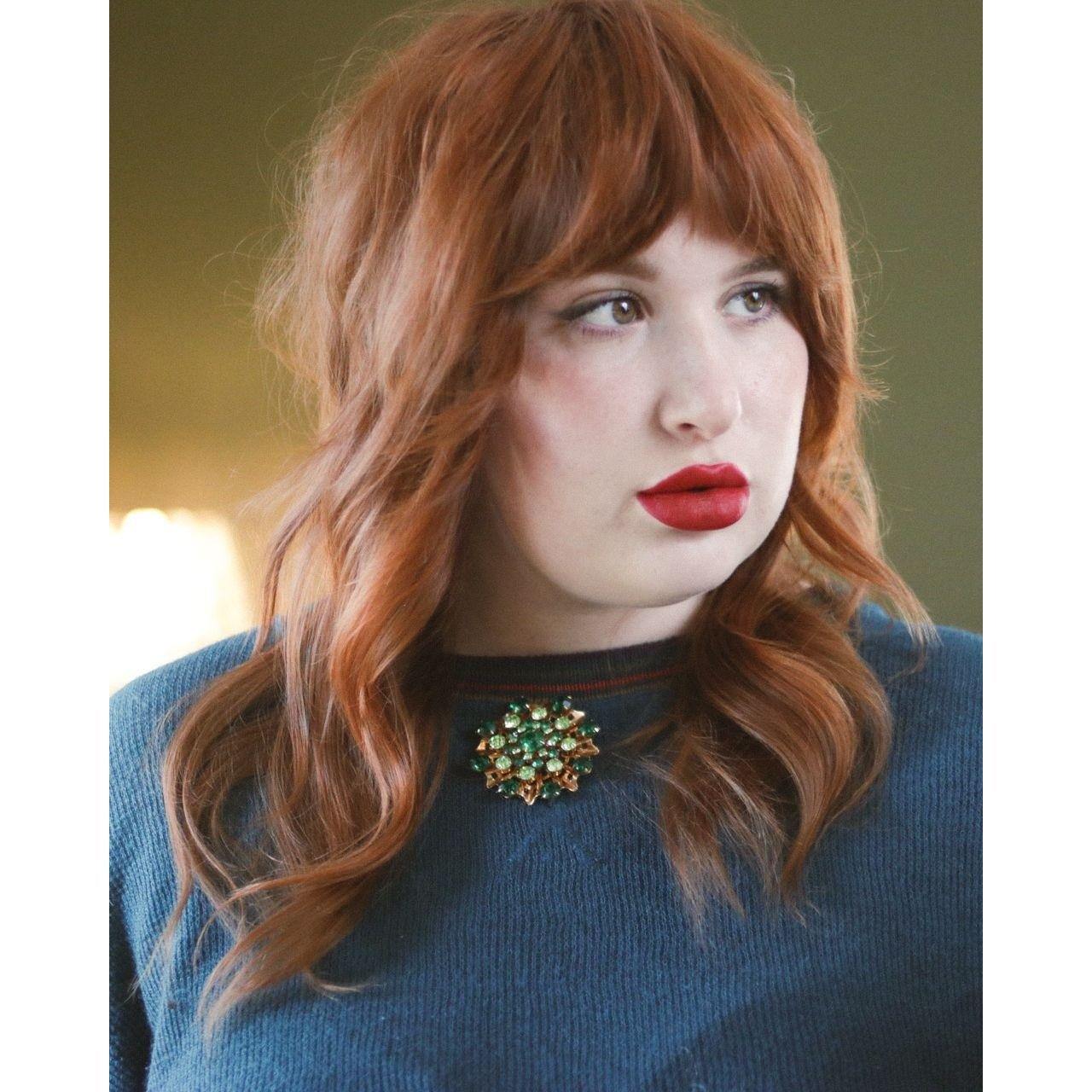 Vintage Shades of Green Rhinestone Ruffle Brooch by Unsigned Beauty - Vintage Meet Modern Vintage Jewelry - Chicago, Illinois - #oldhollywoodglamour #vintagemeetmodern #designervintage #jewelrybox #antiquejewelry #vintagejewelry