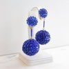 Vintage 1960s Royal Blue Bon Bon Sequin Earrings by Unsigned Beauty - Vintage Meet Modern Vintage Jewelry - Chicago, Illinois - #oldhollywoodglamour #vintagemeetmodern #designervintage #jewelrybox #antiquejewelry #vintagejewelry