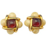 Joan Rivers Cream and Garnet Lucite Cabochon Earrings by Joan Rivers - Vintage Meet Modern Vintage Jewelry - Chicago, Illinois - #oldhollywoodglamour #vintagemeetmodern #designervintage #jewelrybox #antiquejewelry #vintagejewelry