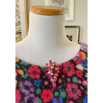 Anthropologie Bouquet Eyelash Colorful Floral Sweater by Anthropologie - Vintage Meet Modern Vintage Jewelry - Chicago, Illinois - #oldhollywoodglamour #vintagemeetmodern #designervintage #jewelrybox #antiquejewelry #vintagejewelry