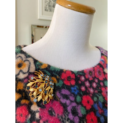 Anthropologie Bouquet Eyelash Colorful Floral Sweater by Anthropologie - Vintage Meet Modern Vintage Jewelry - Chicago, Illinois - #oldhollywoodglamour #vintagemeetmodern #designervintage #jewelrybox #antiquejewelry #vintagejewelry