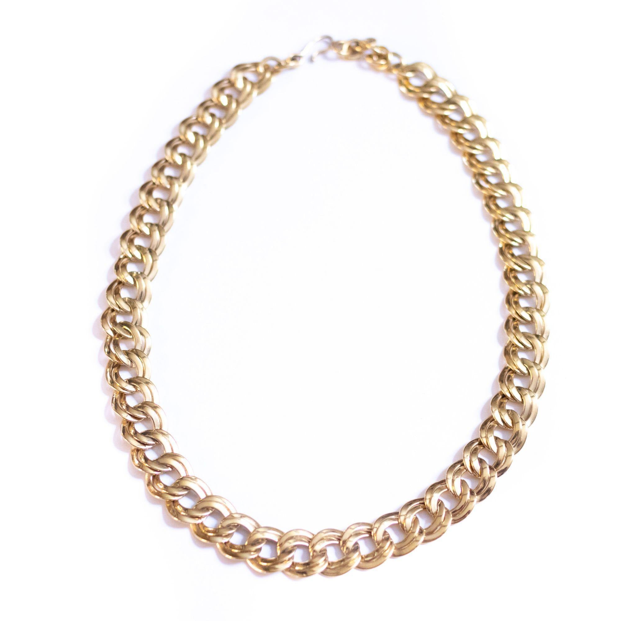 Vintage Monet Chunky Gold Double Link Chain by Monet - Vintage Meet Modern Vintage Jewelry - Chicago, Illinois - #oldhollywoodglamour #vintagemeetmodern #designervintage #jewelrybox #antiquejewelry #vintagejewelry