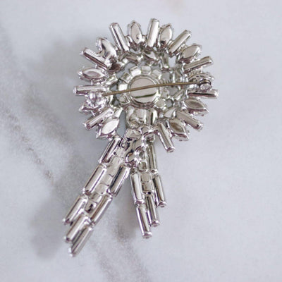 Vintage Large Diamante Firework Brooch with Baguette and Brilliant Round Crystals by Unsigned Beauty - Vintage Meet Modern Vintage Jewelry - Chicago, Illinois - #oldhollywoodglamour #vintagemeetmodern #designervintage #jewelrybox #antiquejewelry #vintagejewelry