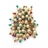 Vintage 1940s Dangling Cha-Cha Style Champagne Pearl and Red, Blue, Green, Yellow Brooch by Unsigned Beauty - Vintage Meet Modern Vintage Jewelry - Chicago, Illinois - #oldhollywoodglamour #vintagemeetmodern #designervintage #jewelrybox #antiquejewelry #vintagejewelry