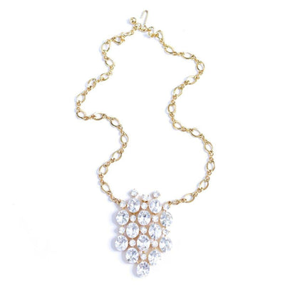 Vintage Hobe Diamante Pendant Statement Necklace by Hobe - Vintage Meet Modern Vintage Jewelry - Chicago, Illinois - #oldhollywoodglamour #vintagemeetmodern #designervintage #jewelrybox #antiquejewelry #vintagejewelry