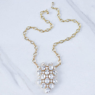 Vintage Hobe Diamante Pendant Statement Necklace by Hobe - Vintage Meet Modern Vintage Jewelry - Chicago, Illinois - #oldhollywoodglamour #vintagemeetmodern #designervintage #jewelrybox #antiquejewelry #vintagejewelry