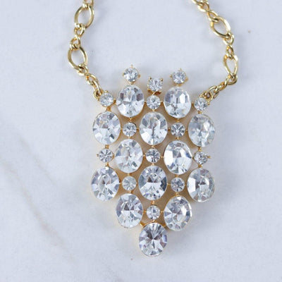 Vintage Hobe Diamante Pendant Statement Necklace by Hobe - Vintage Meet Modern Vintage Jewelry - Chicago, Illinois - #oldhollywoodglamour #vintagemeetmodern #designervintage #jewelrybox #antiquejewelry #vintagejewelry