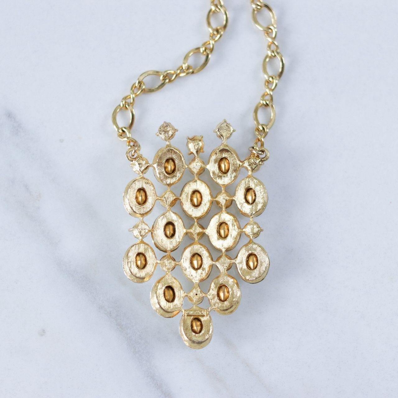 Vintage Hobe Diamante Pendant Statement Necklace by Hobe - Vintage Meet Modern Vintage Jewelry - Chicago, Illinois - #oldhollywoodglamour #vintagemeetmodern #designervintage #jewelrybox #antiquejewelry #vintagejewelry