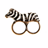 Zebra Statement Ring by 1980s - Vintage Meet Modern Vintage Jewelry - Chicago, Illinois - #oldhollywoodglamour #vintagemeetmodern #designervintage #jewelrybox #antiquejewelry #vintagejewelry