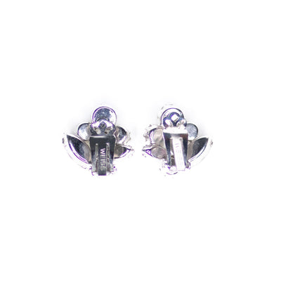 Vintage Weiss Art Deco Diamante Earrings by Weiss - Vintage Meet Modern Vintage Jewelry - Chicago, Illinois - #oldhollywoodglamour #vintagemeetmodern #designervintage #jewelrybox #antiquejewelry #vintagejewelry