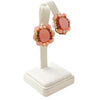 Vintage Pink Lucite and Rhinestone Earrings by Unsigned Beauty - Vintage Meet Modern Vintage Jewelry - Chicago, Illinois - #oldhollywoodglamour #vintagemeetmodern #designervintage #jewelrybox #antiquejewelry #vintagejewelry