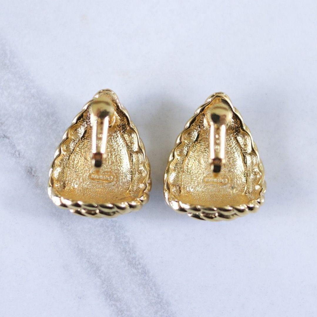 Vintage Napier Plum Purple Domed Hoop Earring by Napier - Vintage Meet Modern Vintage Jewelry - Chicago, Illinois - #oldhollywoodglamour #vintagemeetmodern #designervintage #jewelrybox #antiquejewelry #vintagejewelry