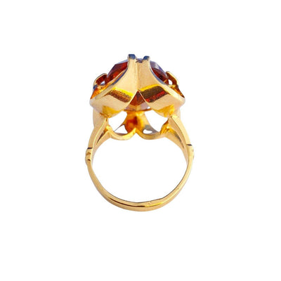 Smoke Crystal Statement Ring by Vintage Meet Modern - Vintage Meet Modern Vintage Jewelry - Chicago, Illinois - #oldhollywoodglamour #vintagemeetmodern #designervintage #jewelrybox #antiquejewelry #vintagejewelry