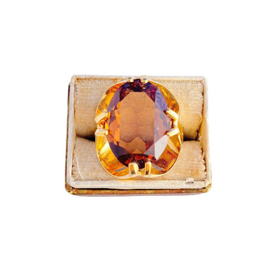 Smoke Crystal Statement Ring by Vintage Meet Modern  - Vintage Meet Modern Vintage Jewelry - Chicago, Illinois - #oldhollywoodglamour #vintagemeetmodern #designervintage #jewelrybox #antiquejewelry #vintagejewelry