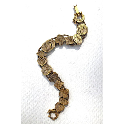 Vintage Victorian Revival Slide Charm Bracelet by Unsigned Beauty - Vintage Meet Modern Vintage Jewelry - Chicago, Illinois - #oldhollywoodglamour #vintagemeetmodern #designervintage #jewelrybox #antiquejewelry #vintagejewelry
