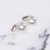 Vintage Huge White Faux Pearl Lustrous Earrings by Unsigned - Vintage Meet Modern Vintage Jewelry - Chicago, Illinois - #oldhollywoodglamour #vintagemeetmodern #designervintage #jewelrybox #antiquejewelry #vintagejewelry