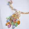 Vintage Colorful Pastel Rhinestone Tassel Necklace by Unsigned Beauty - Vintage Meet Modern Vintage Jewelry - Chicago, Illinois - #oldhollywoodglamour #vintagemeetmodern #designervintage #jewelrybox #antiquejewelry #vintagejewelry