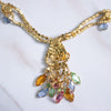 Vintage Colorful Pastel Rhinestone Tassel Necklace by Unsigned Beauty - Vintage Meet Modern Vintage Jewelry - Chicago, Illinois - #oldhollywoodglamour #vintagemeetmodern #designervintage #jewelrybox #antiquejewelry #vintagejewelry