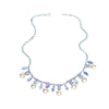 Vintage Art Deco Blue Rhinestone and Pearl Necklace by Unsigned Beauty - Vintage Meet Modern Vintage Jewelry - Chicago, Illinois - #oldhollywoodglamour #vintagemeetmodern #designervintage #jewelrybox #antiquejewelry #vintagejewelry