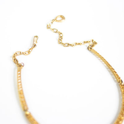Vintage 1960s Regency Style Gold Pendant Collar Statement Necklace by Unsigned Beauty - Vintage Meet Modern Vintage Jewelry - Chicago, Illinois - #oldhollywoodglamour #vintagemeetmodern #designervintage #jewelrybox #antiquejewelry #vintagejewelry