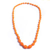 Vintage Czech Faceted Orange Beaded Necklace by Czech - Vintage Meet Modern Vintage Jewelry - Chicago, Illinois - #oldhollywoodglamour #vintagemeetmodern #designervintage #jewelrybox #antiquejewelry #vintagejewelry