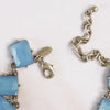 Vintage Joan Rivers Blue Crystal and Chartreuse Crystal Bib Statement Necklace by Joan Rivers - Vintage Meet Modern Vintage Jewelry - Chicago, Illinois - #oldhollywoodglamour #vintagemeetmodern #designervintage #jewelrybox #antiquejewelry #vintagejewelry