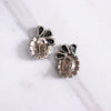 Vintage Jet Rhinestone Statement Earrings by Unsigned Beauty - Vintage Meet Modern Vintage Jewelry - Chicago, Illinois - #oldhollywoodglamour #vintagemeetmodern #designervintage #jewelrybox #antiquejewelry #vintagejewelry