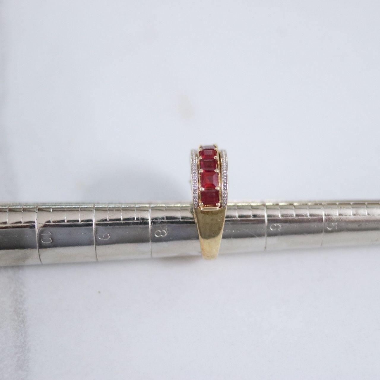 Vintage Channel Set Ruby with Blue Enamel Mogul Statement Ring by Unsigned Beauty - Vintage Meet Modern Vintage Jewelry - Chicago, Illinois - #oldhollywoodglamour #vintagemeetmodern #designervintage #jewelrybox #antiquejewelry #vintagejewelry