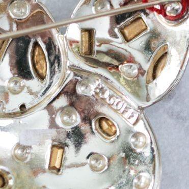 Vintage Bogoff Mid Century Modern Brooch with Colorful Bezel Set Rhinestones by Bogoff - Vintage Meet Modern Vintage Jewelry - Chicago, Illinois - #oldhollywoodglamour #vintagemeetmodern #designervintage #jewelrybox #antiquejewelry #vintagejewelry