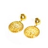 Vintage Gold Lion Disc Statement Earrings by Unsigned Beauty - Vintage Meet Modern Vintage Jewelry - Chicago, Illinois - #oldhollywoodglamour #vintagemeetmodern #designervintage #jewelrybox #antiquejewelry #vintagejewelry