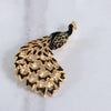 Vintage Black and Gold Peacock Brooch by Roman - Vintage Meet Modern Vintage Jewelry - Chicago, Illinois - #oldhollywoodglamour #vintagemeetmodern #designervintage #jewelrybox #antiquejewelry #vintagejewelry