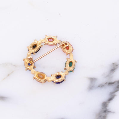 Vintage Colorful Rhinestone Scarab Brooch by Unsigned Beauty - Vintage Meet Modern Vintage Jewelry - Chicago, Illinois - #oldhollywoodglamour #vintagemeetmodern #designervintage #jewelrybox #antiquejewelry #vintagejewelry