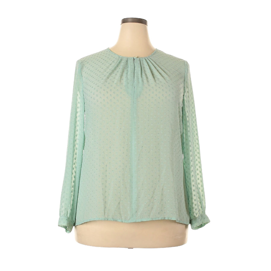 J.Crew Mint Green Pin Dot Smocked Neck Blouse by J.Crew - Vintage Meet Modern Vintage Jewelry - Chicago, Illinois - #oldhollywoodglamour #vintagemeetmodern #designervintage #jewelrybox #antiquejewelry #vintagejewelry