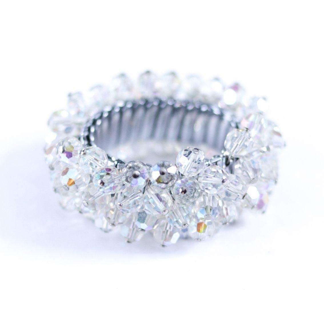 Vintage Aurora Borealis Cha Cha Bracelet by Japan - Vintage Meet Modern Vintage Jewelry - Chicago, Illinois - #oldhollywoodglamour #vintagemeetmodern #designervintage #jewelrybox #antiquejewelry #vintagejewelry