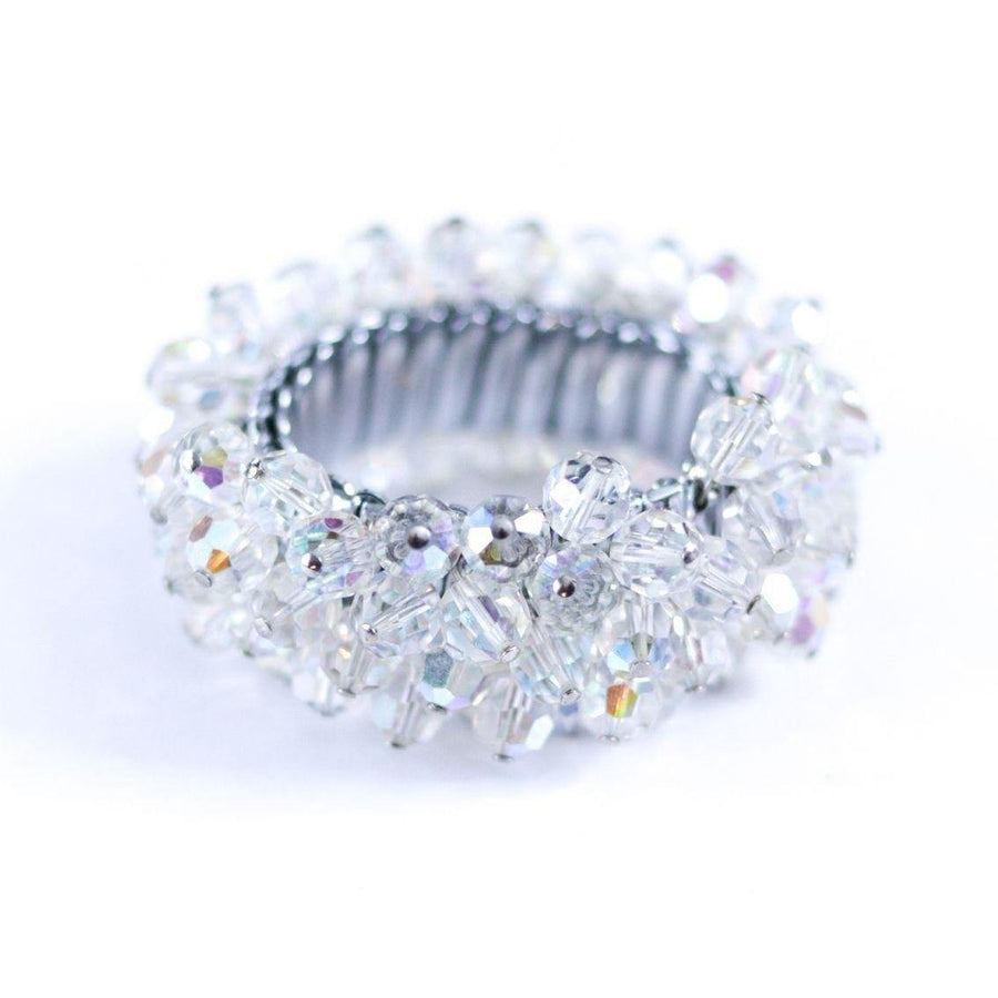 Vintage Aurora Borealis Cha Cha Bracelet by Japan - Vintage Meet Modern Vintage Jewelry - Chicago, Illinois - #oldhollywoodglamour #vintagemeetmodern #designervintage #jewelrybox #antiquejewelry #vintagejewelry