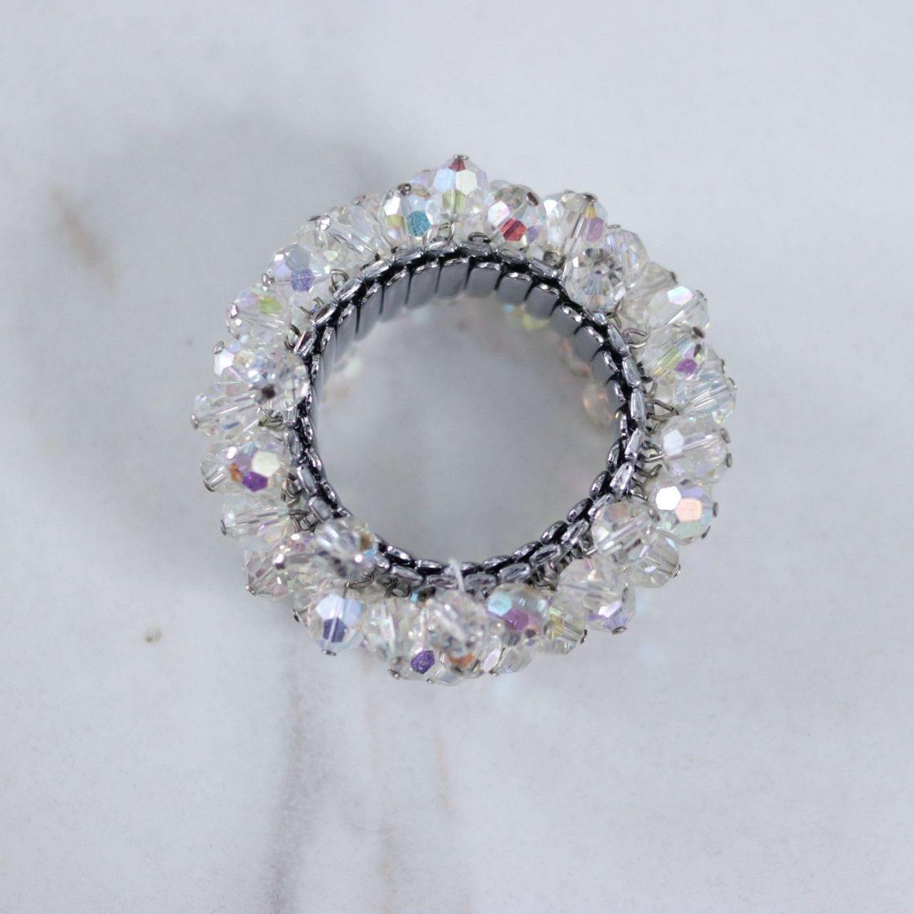Vintage Aurora Borealis Cha Cha Bracelet by Japan - Vintage Meet Modern Vintage Jewelry - Chicago, Illinois - #oldhollywoodglamour #vintagemeetmodern #designervintage #jewelrybox #antiquejewelry #vintagejewelry