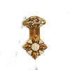 Vintage Gold Fob Style Brooch with Rhinestones by Unsigned Beauty - Vintage Meet Modern Vintage Jewelry - Chicago, Illinois - #oldhollywoodglamour #vintagemeetmodern #designervintage #jewelrybox #antiquejewelry #vintagejewelry