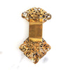 Vintage Gold Fob Style Brooch with Rhinestones by Unsigned Beauty - Vintage Meet Modern Vintage Jewelry - Chicago, Illinois - #oldhollywoodglamour #vintagemeetmodern #designervintage #jewelrybox #antiquejewelry #vintagejewelry