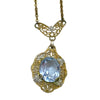 Edwardian Gold and Silver Filigree Alexandrite Pendant Necklace by Vintage Meet Modern  - Vintage Meet Modern Vintage Jewelry - Chicago, Illinois - #oldhollywoodglamour #vintagemeetmodern #designervintage #jewelrybox #antiquejewelry #vintagejewelry