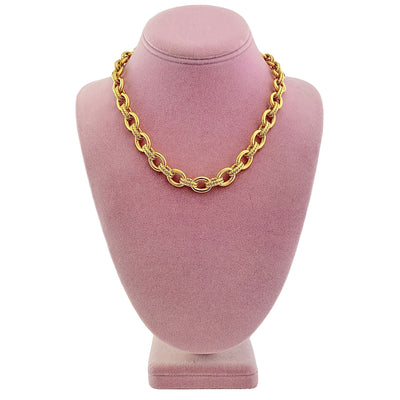 Milor Gold Chunky Chain Necklace by Milor - Vintage Meet Modern Vintage Jewelry - Chicago, Illinois - #oldhollywoodglamour #vintagemeetmodern #designervintage #jewelrybox #antiquejewelry #vintagejewelry