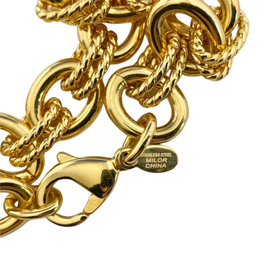 Milor Gold Chunky Chain Necklace by Milor - Vintage Meet Modern Vintage Jewelry - Chicago, Illinois - #oldhollywoodglamour #vintagemeetmodern #designervintage #jewelrybox #antiquejewelry #vintagejewelry