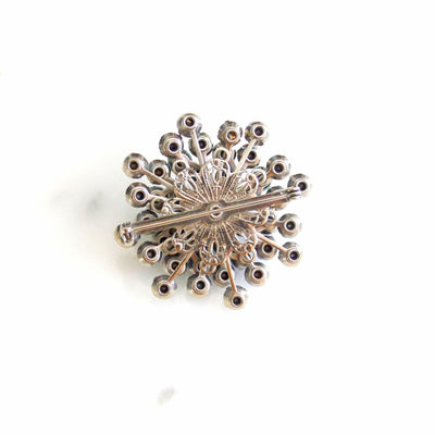 Vintage Blue and Aurora Borealis Sputnik Style Brooch by Unsigned Beauty - Vintage Meet Modern Vintage Jewelry - Chicago, Illinois - #oldhollywoodglamour #vintagemeetmodern #designervintage #jewelrybox #antiquejewelry #vintagejewelry