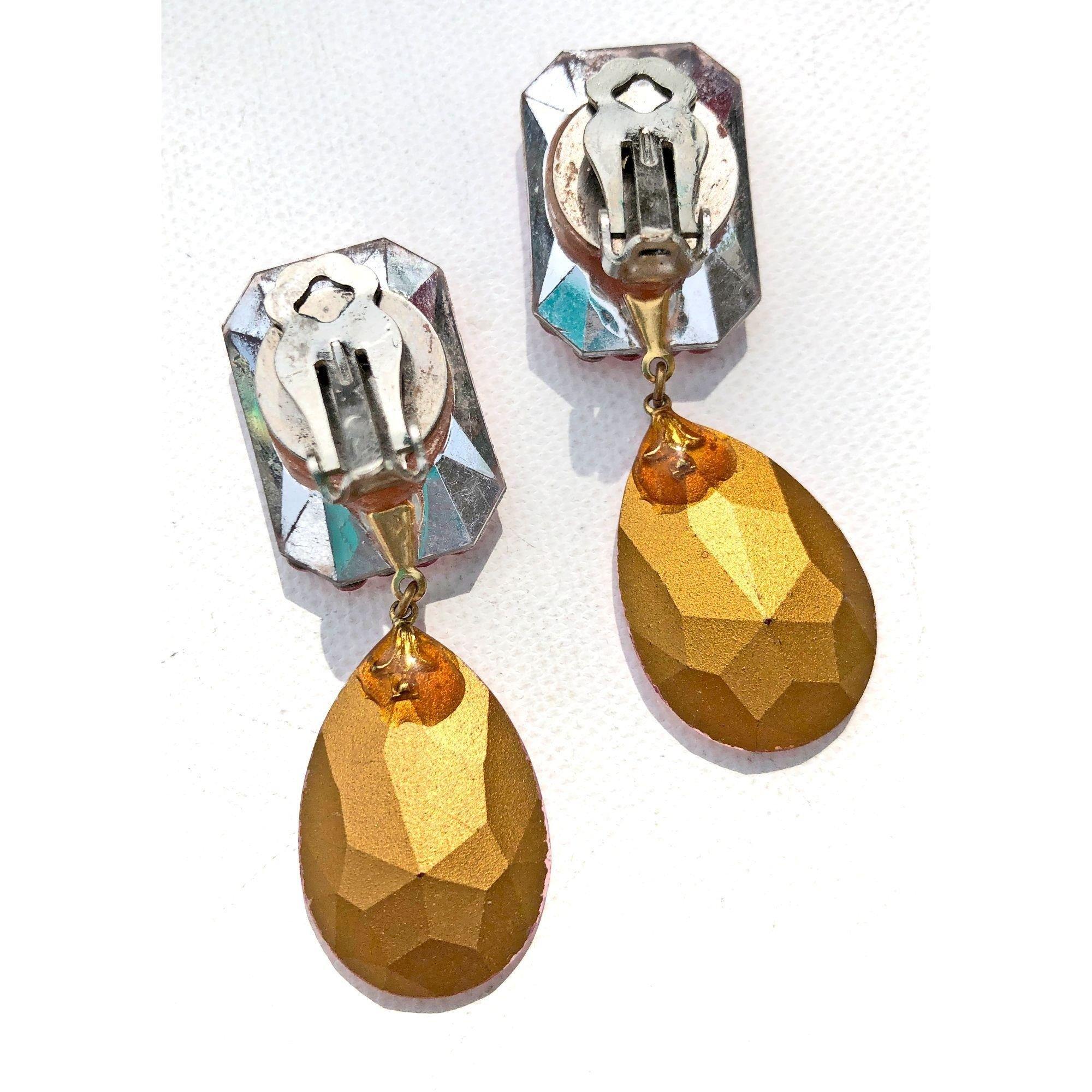 Vintage Light Pink Rhinestone Statement Earrings by Unsigned Beauty - Vintage Meet Modern Vintage Jewelry - Chicago, Illinois - #oldhollywoodglamour #vintagemeetmodern #designervintage #jewelrybox #antiquejewelry #vintagejewelry