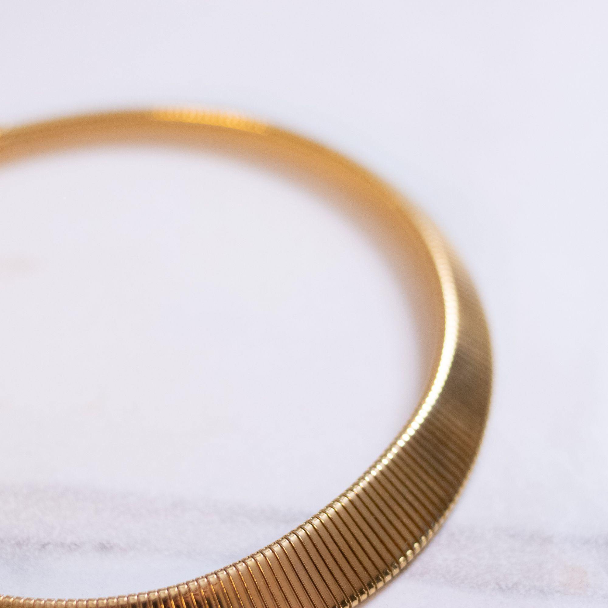 Vintage Monet Flat Link Omega Statement Necklace by Monet - Vintage Meet Modern Vintage Jewelry - Chicago, Illinois - #oldhollywoodglamour #vintagemeetmodern #designervintage #jewelrybox #antiquejewelry #vintagejewelry