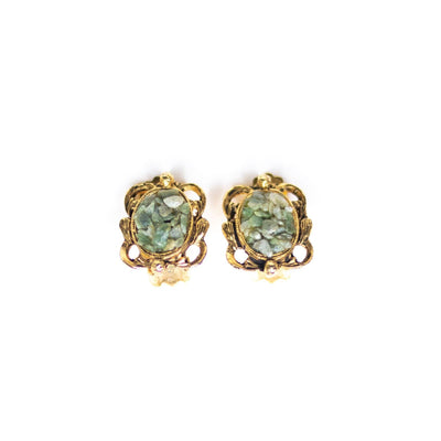Vintage Mid Century Modern Jade Earrings by Unsigned Beauty - Vintage Meet Modern Vintage Jewelry - Chicago, Illinois - #oldhollywoodglamour #vintagemeetmodern #designervintage #jewelrybox #antiquejewelry #vintagejewelry