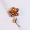 Vintage Fall Colors Flower Brooch by Unsigned Beauty - Vintage Meet Modern Vintage Jewelry - Chicago, Illinois - #oldhollywoodglamour #vintagemeetmodern #designervintage #jewelrybox #antiquejewelry #vintagejewelry
