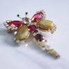 Vintage Husar D Colorful Rhinestone Dragonfly Brooch by Husar D - Vintage Meet Modern Vintage Jewelry - Chicago, Illinois - #oldhollywoodglamour #vintagemeetmodern #designervintage #jewelrybox #antiquejewelry #vintagejewelry